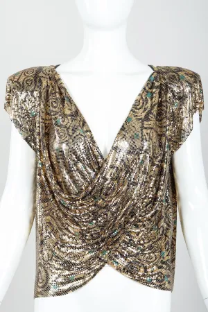 Rose Queen Draped Mesh Top