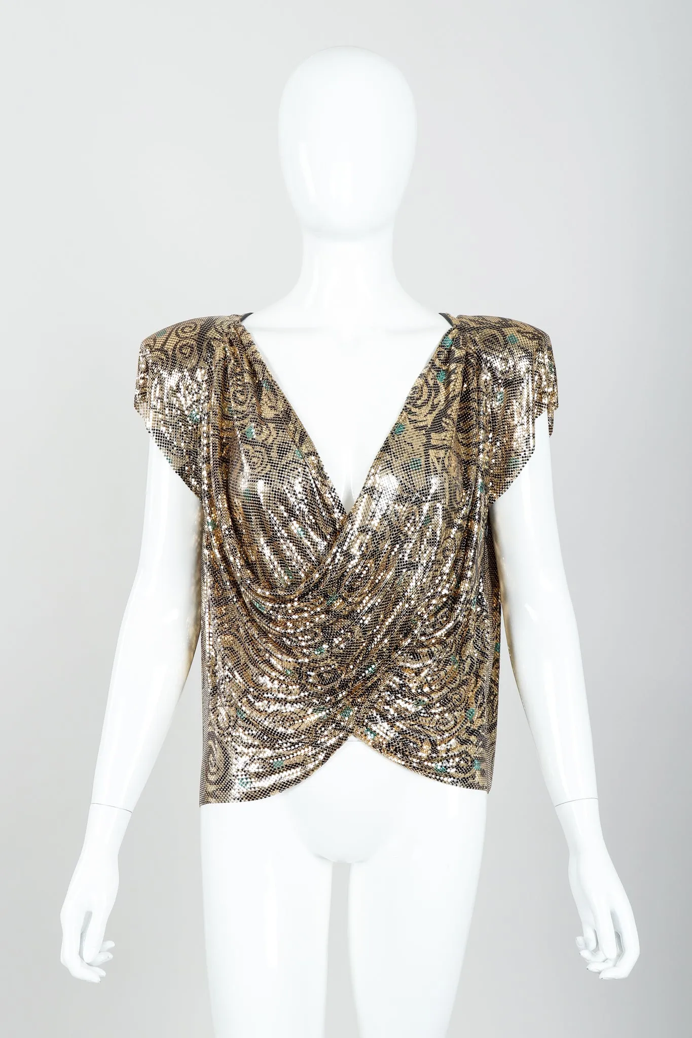 Rose Queen Draped Mesh Top