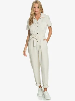 Roxy Womens Beach Wonderland Short Sleeve Jumpsuit