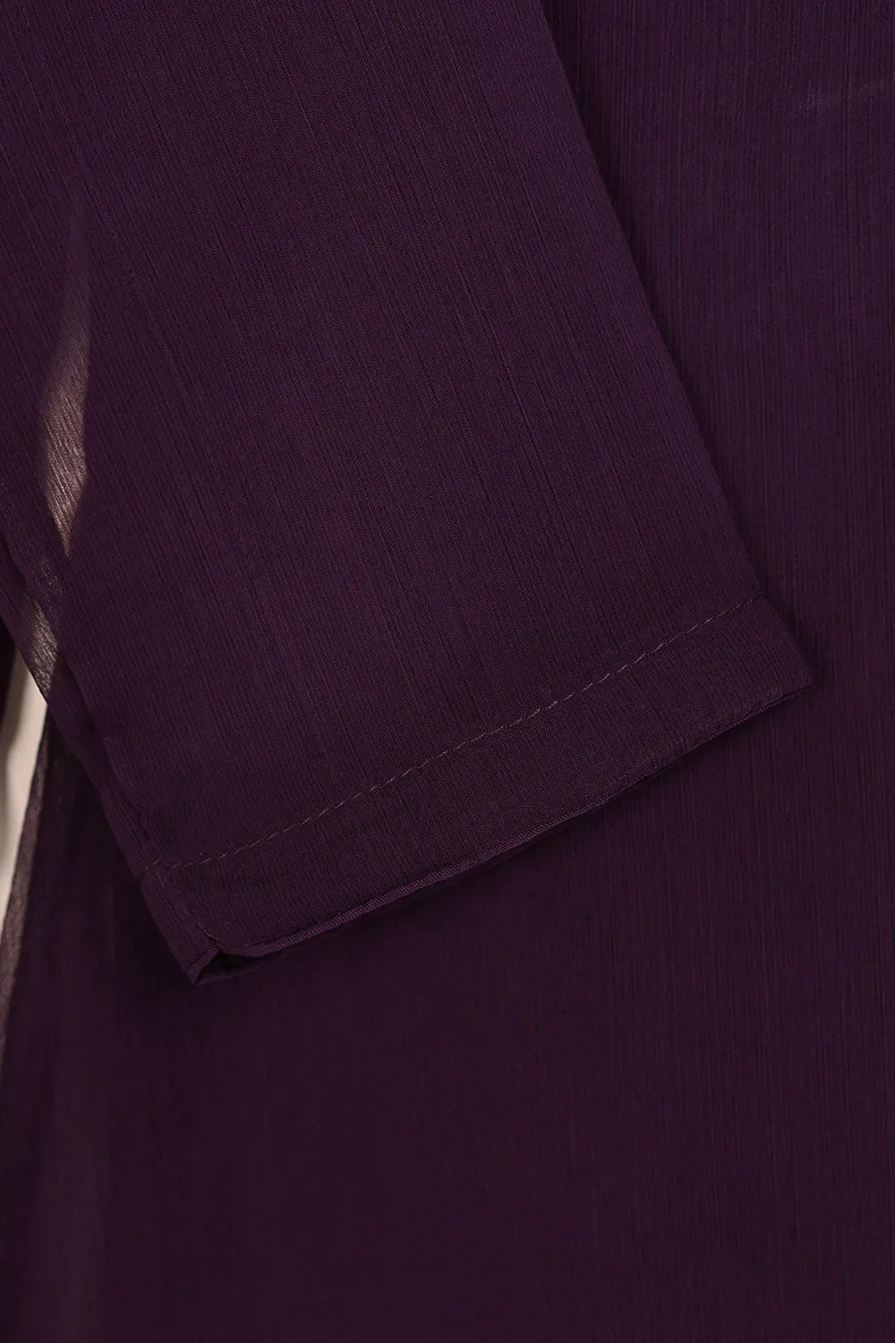 RTW-118-Purple -  3Pc Stitched Chiffon Shirt