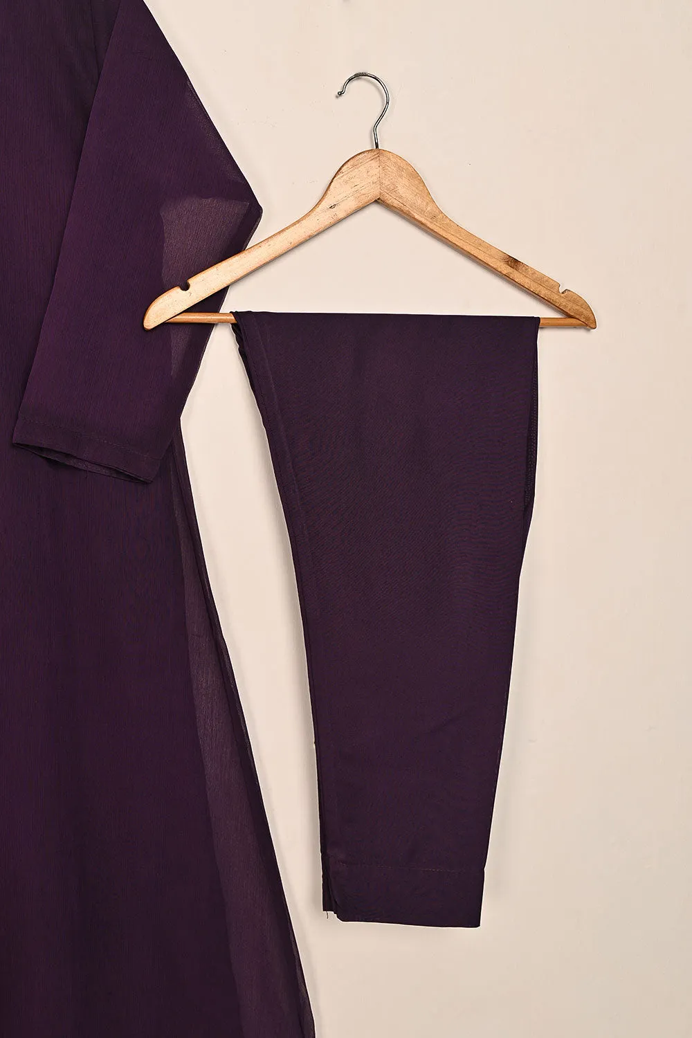 RTW-118-Purple -  3Pc Stitched Chiffon Shirt