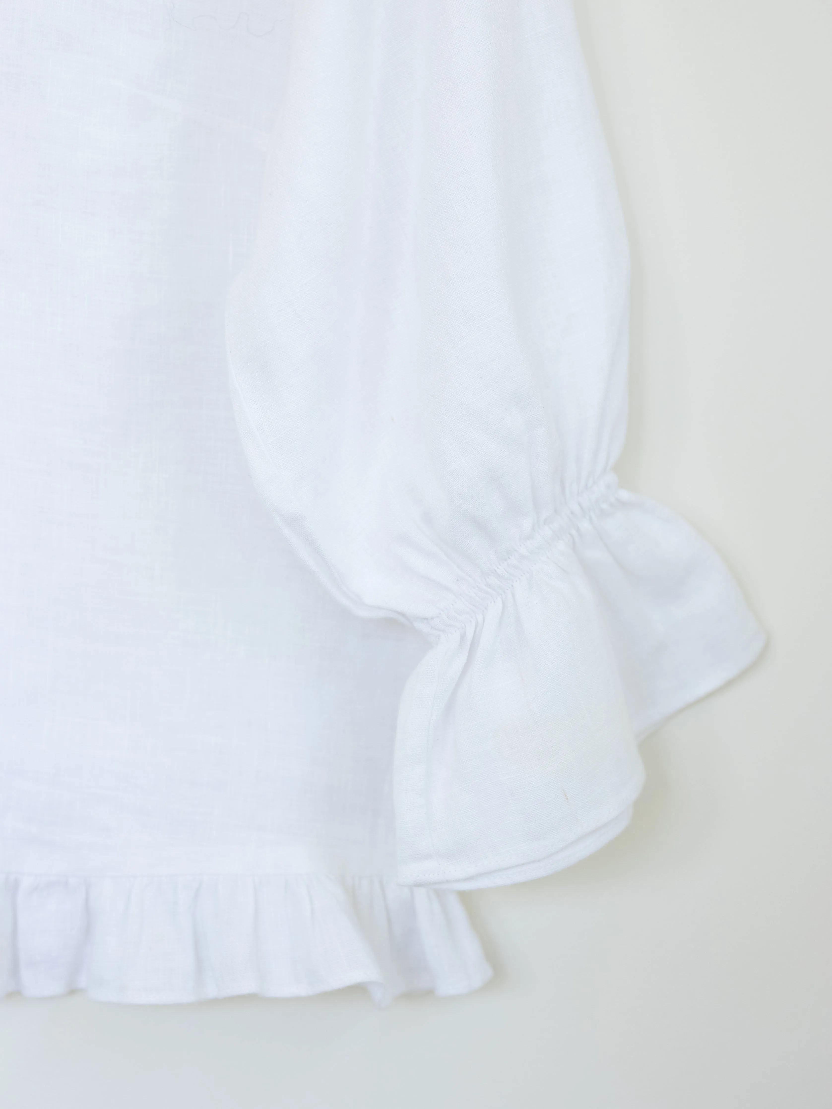Ruffled Audrey in Linen