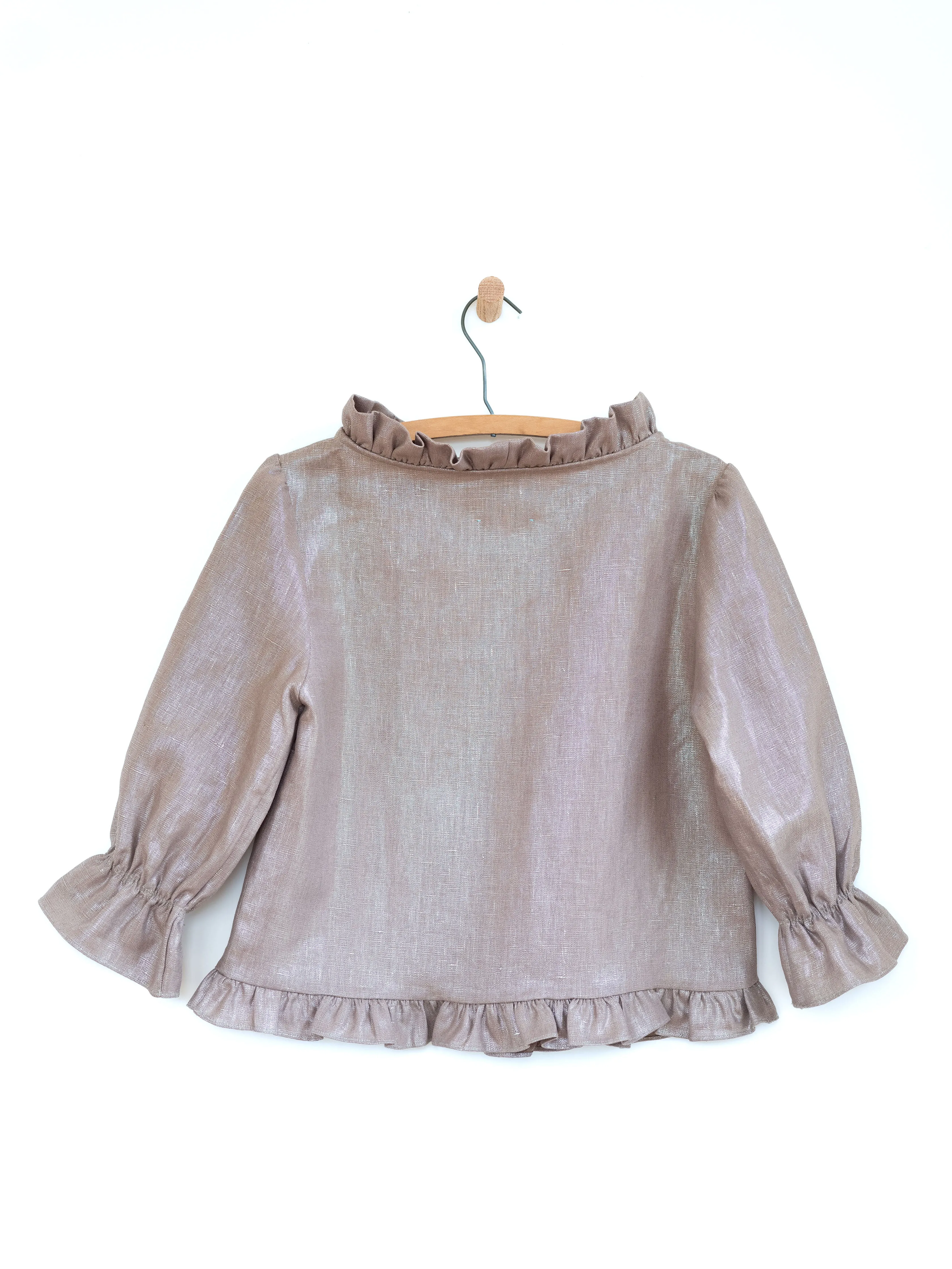 Ruffled Audrey in Linen