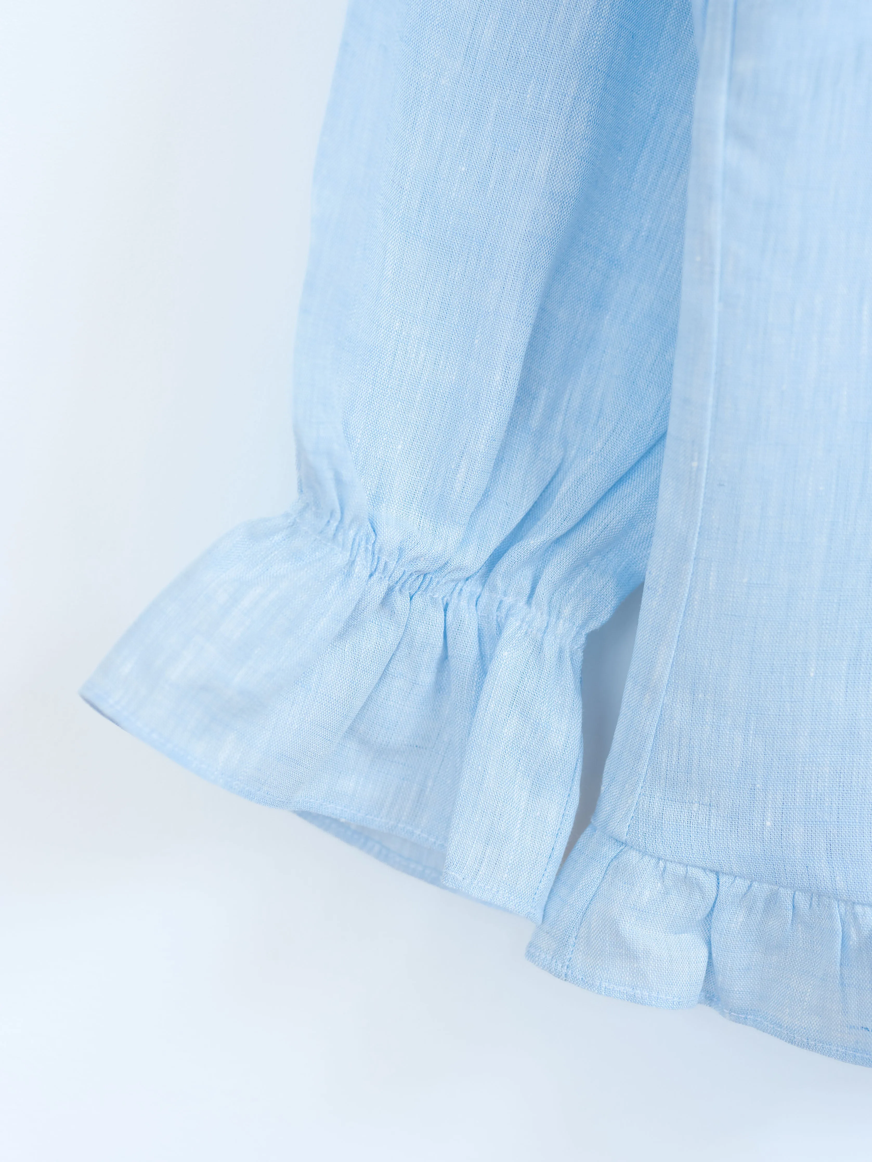 Ruffled Audrey in Linen