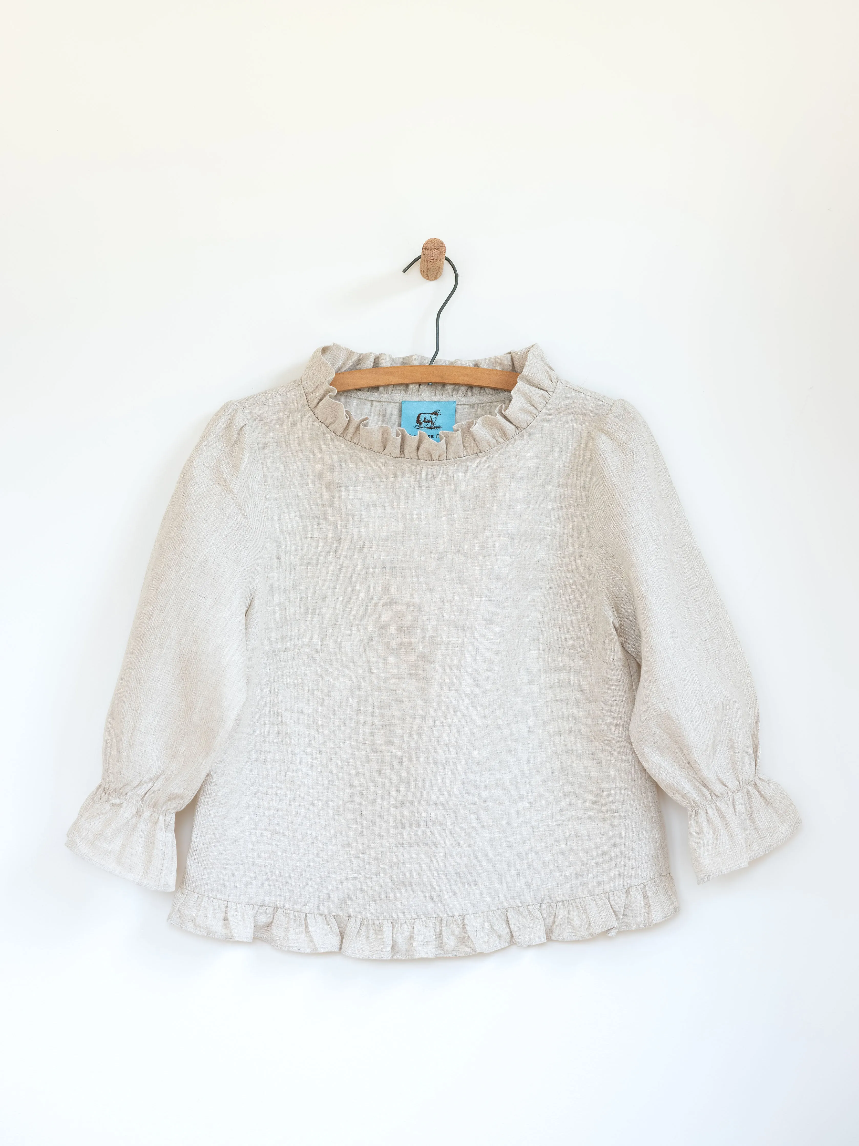 Ruffled Audrey in Linen