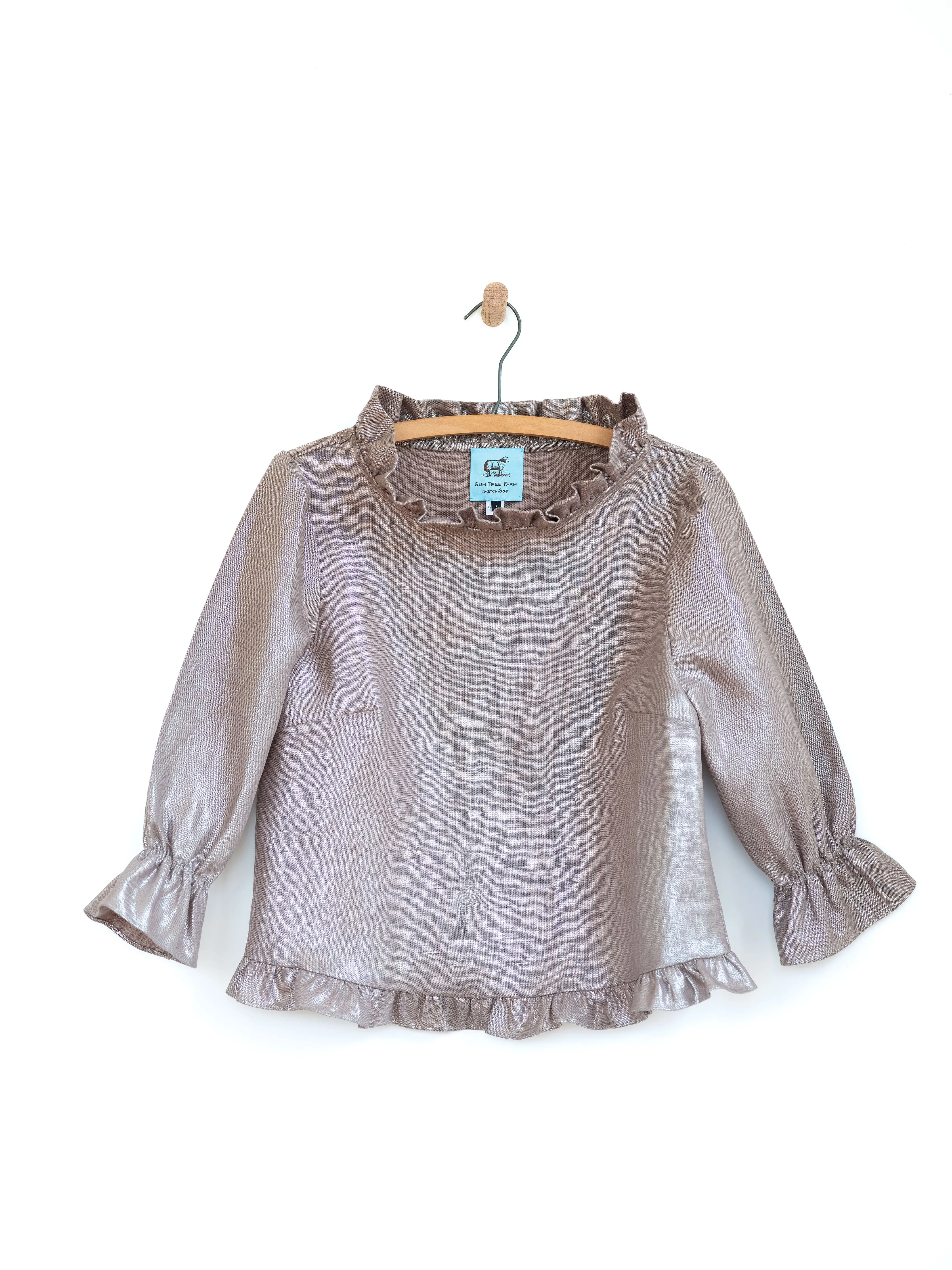 Ruffled Audrey in Linen