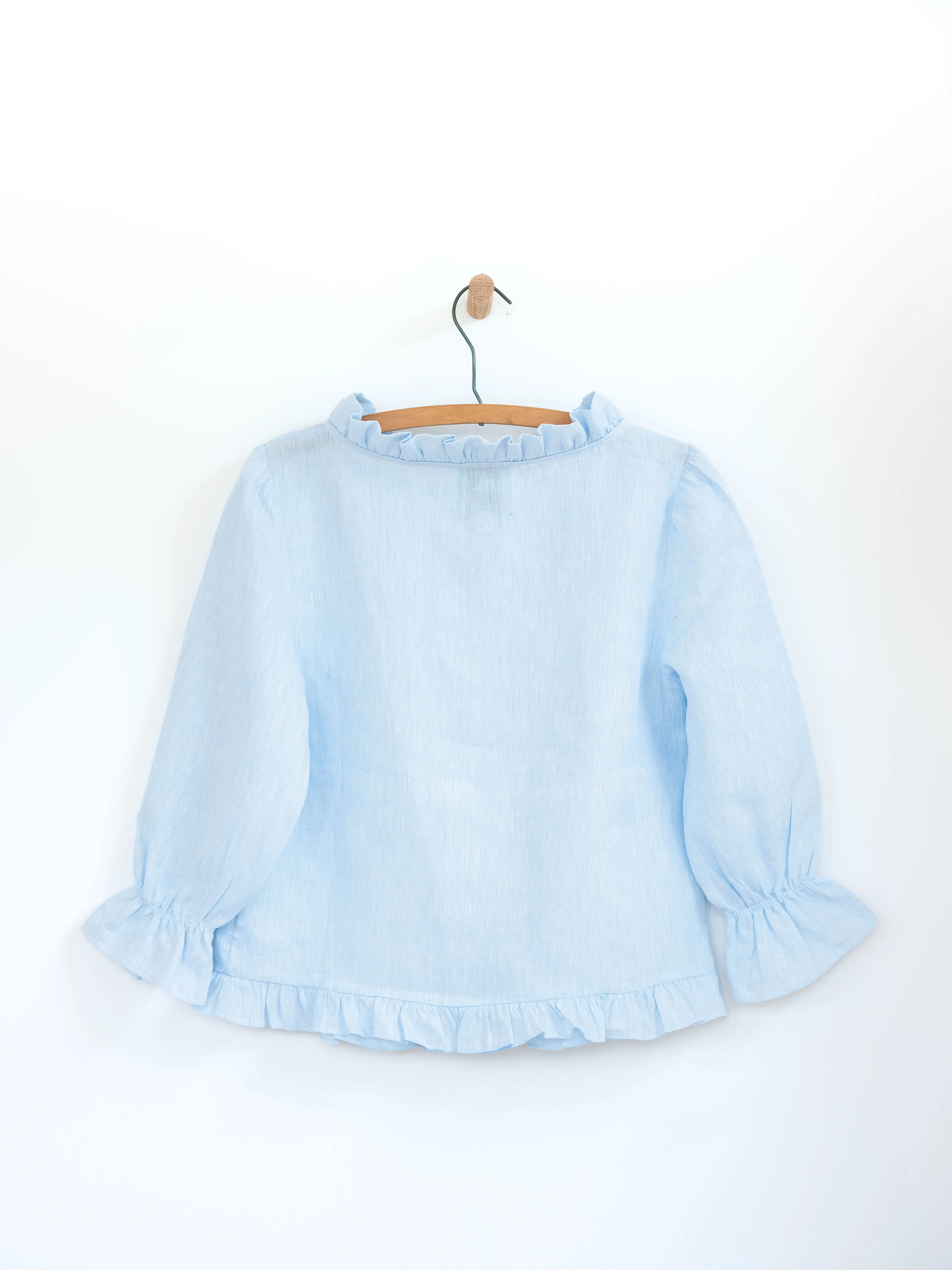 Ruffled Audrey in Linen