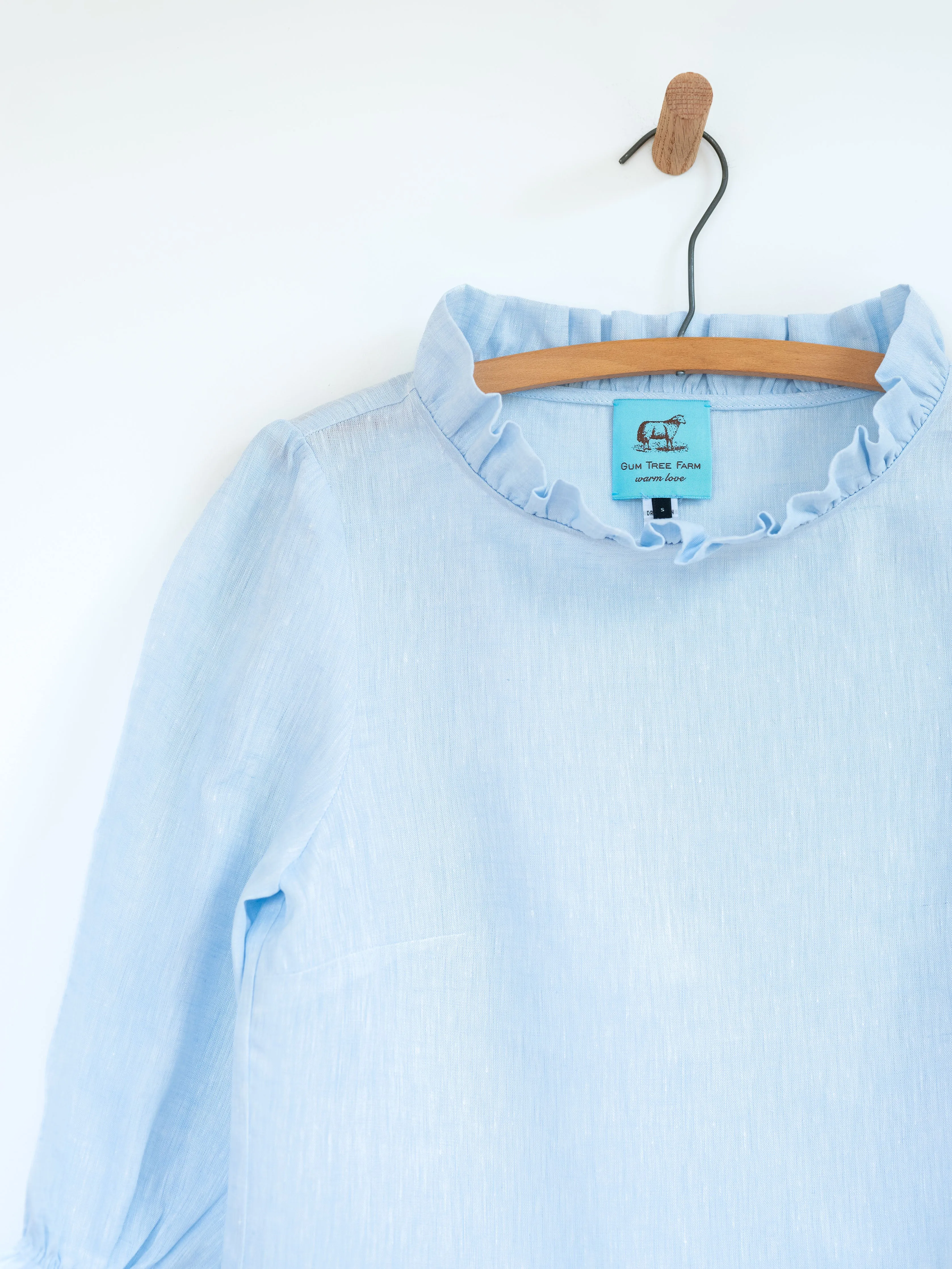 Ruffled Audrey in Linen