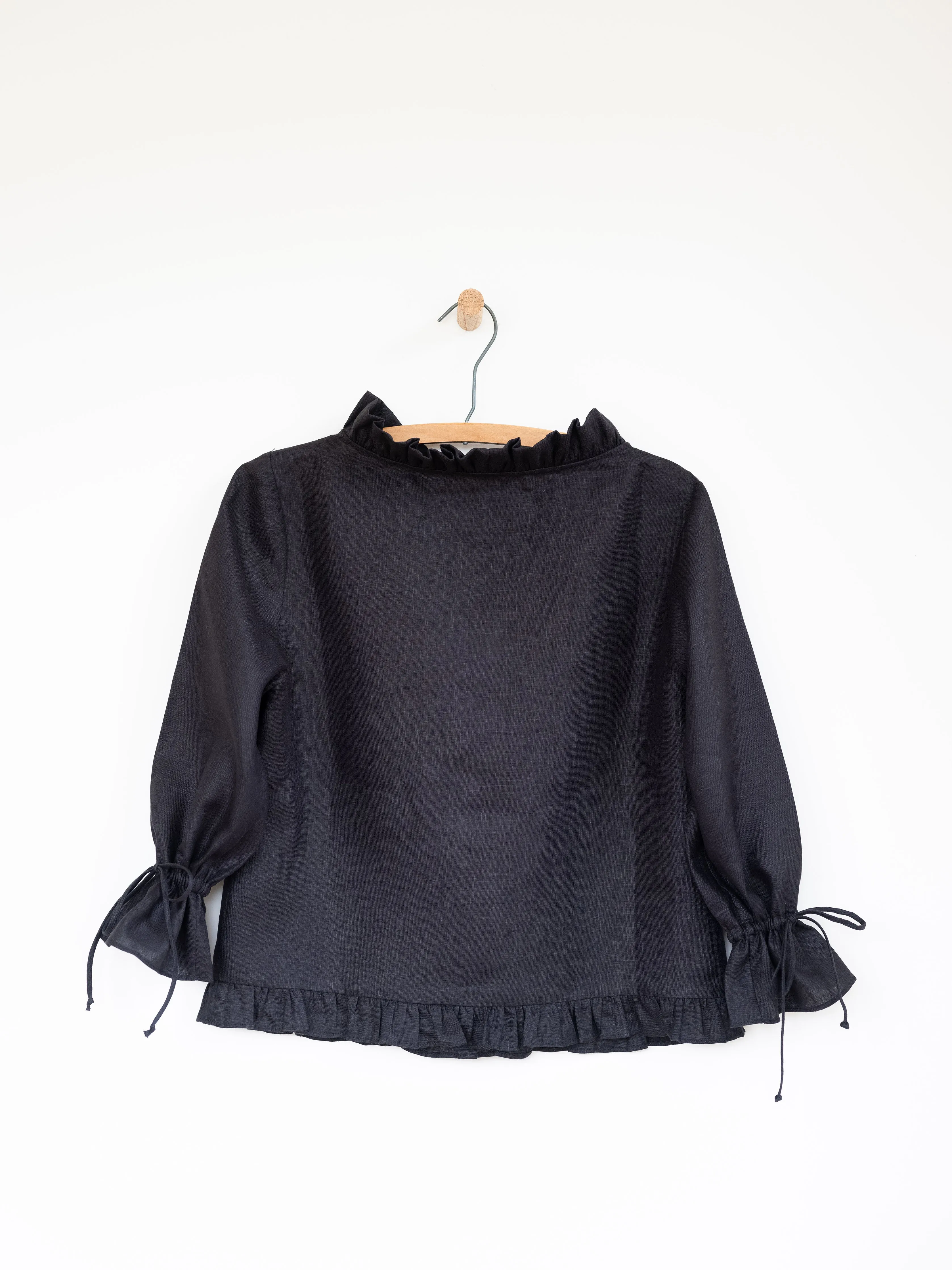Ruffled Audrey with Bows in Linen