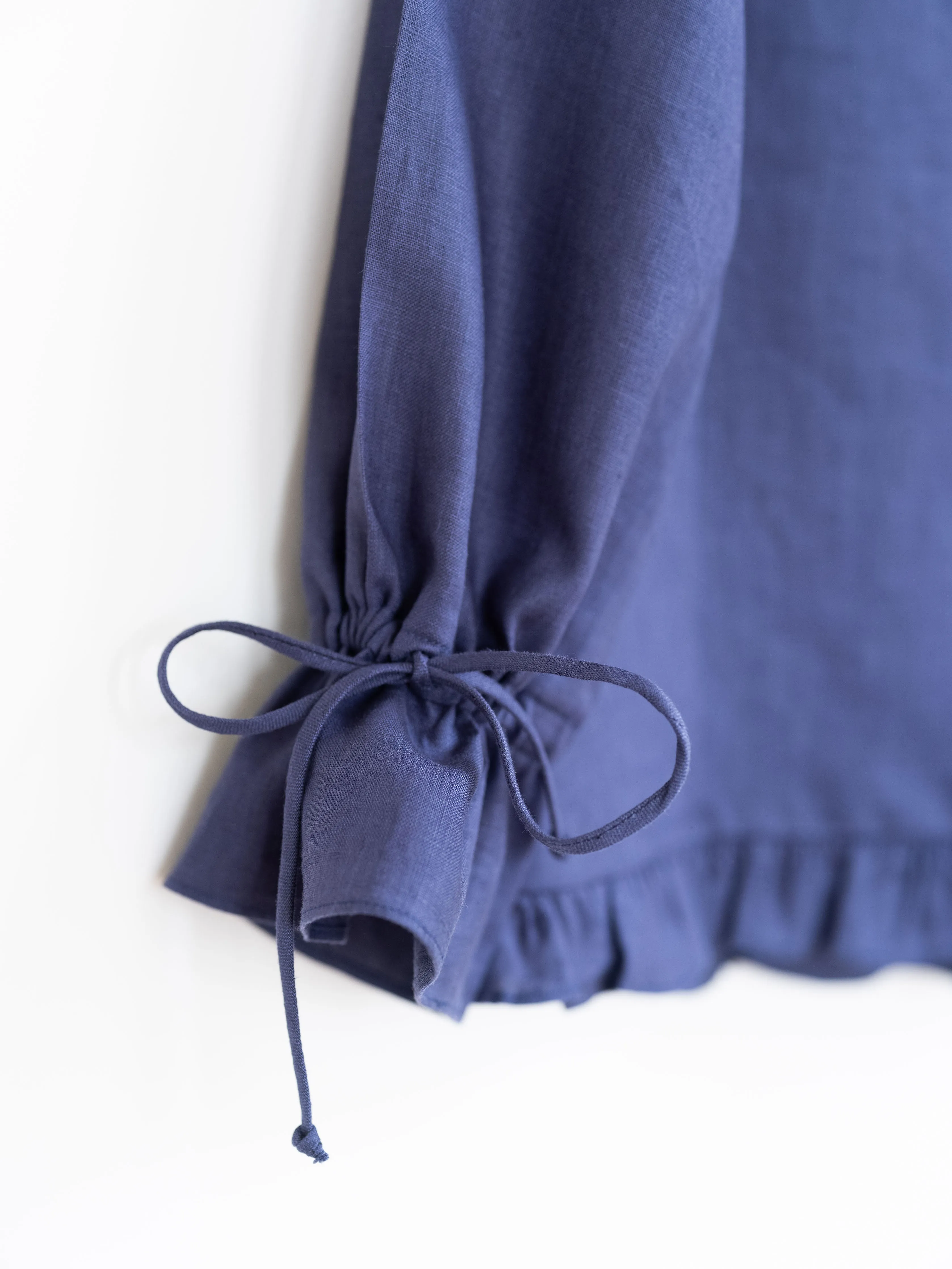 Ruffled Audrey with Bows in Linen