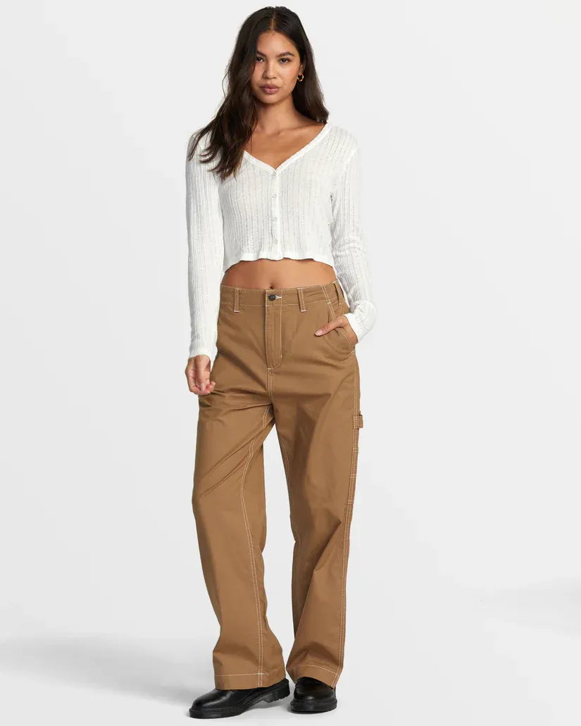 RVCA Womens Homecoming Pointelle Top
