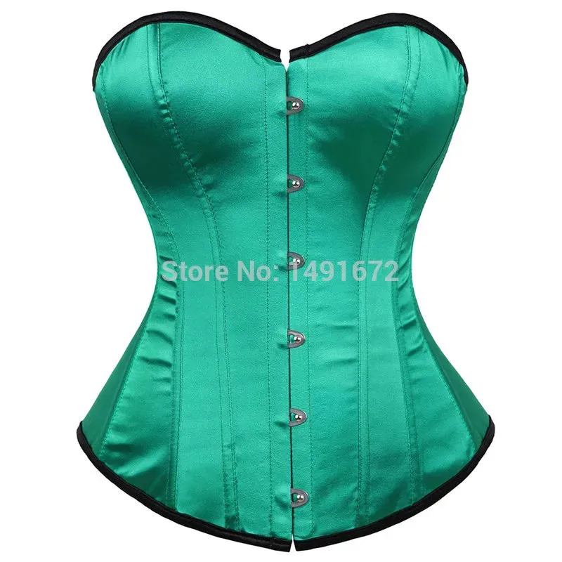 S Overbust Corset Plus Size Sexy Corselet Corsets and Bustiers Tops Red Black Pink Purple White Gothic Lingerie Women
