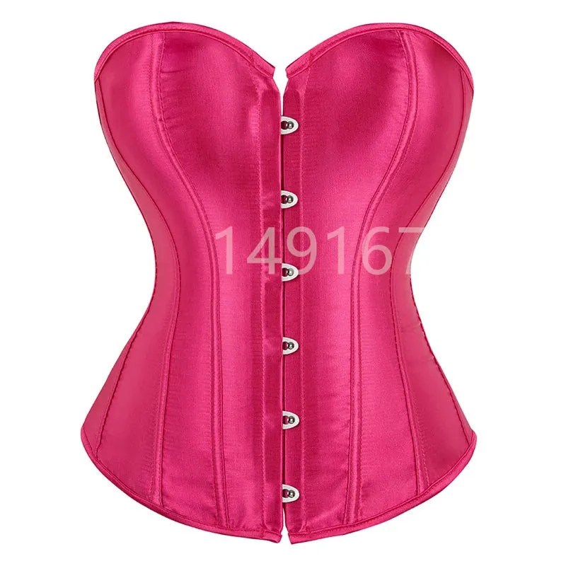 S Overbust Corset Plus Size Sexy Corselet Corsets and Bustiers Tops Red Black Pink Purple White Gothic Lingerie Women