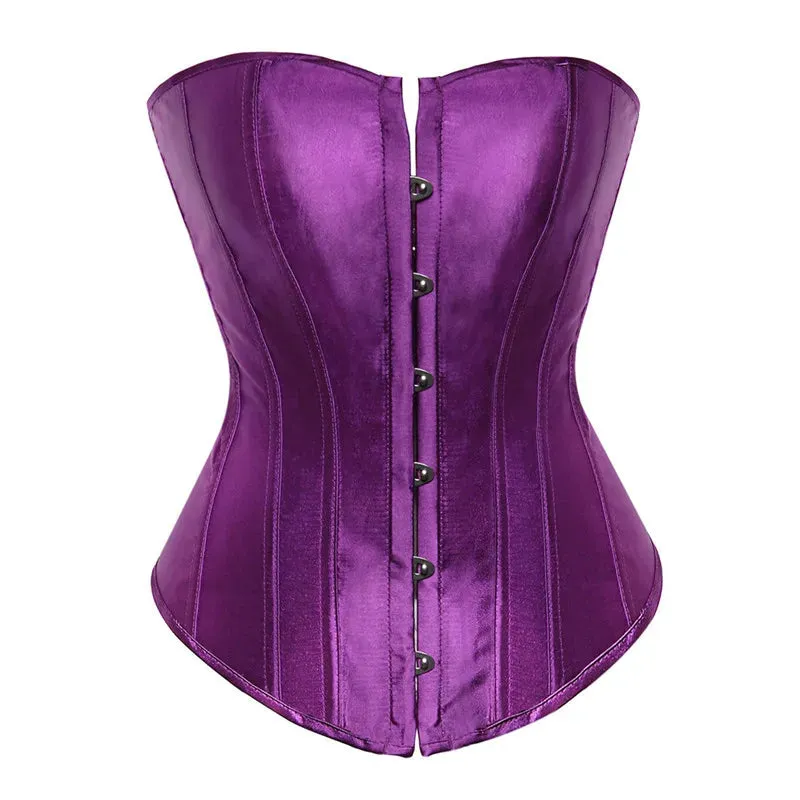 S Overbust Corset Plus Size Sexy Corselet Corsets and Bustiers Tops Red Black Pink Purple White Gothic Lingerie Women