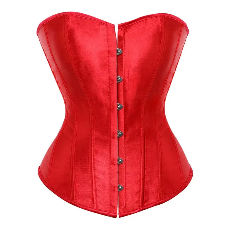 S Overbust Corset Plus Size Sexy Corselet Corsets and Bustiers Tops Red Black Pink Purple White Gothic Lingerie Women