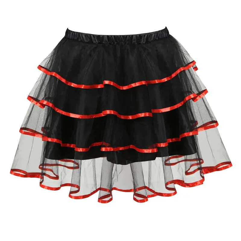 S Overbust Corset Top with Straps Jacquard Corset Bustier Zipper Plus Size for Women Corset Dress with Skirt Black Red purple