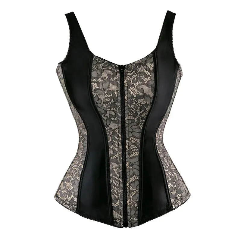 S Overbust Corset Top with Straps Jacquard Corset Bustier Zipper Plus Size for Women Corset Dress with Skirt Black Red purple