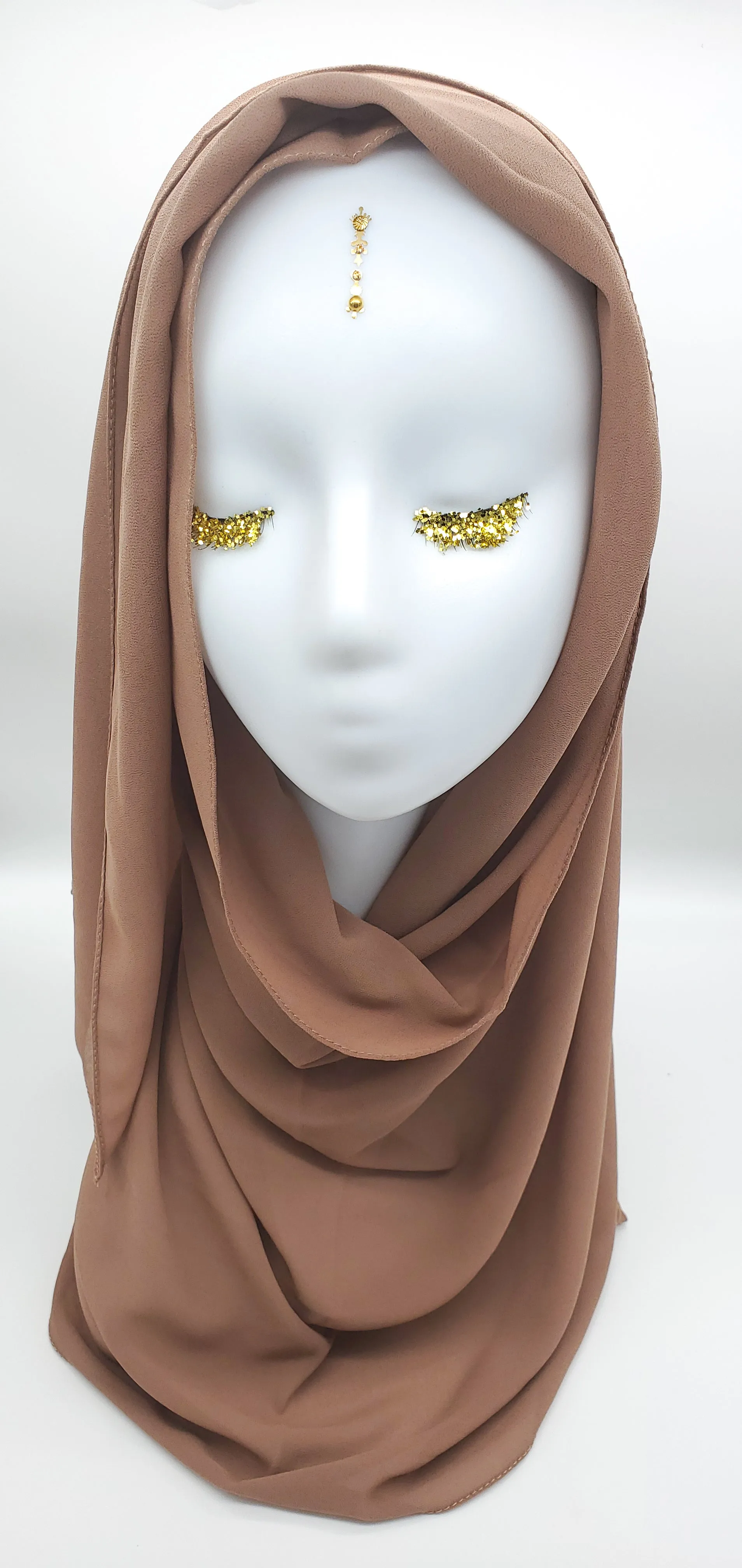 Saalima Mocha - Georgette Crepe Scarf
