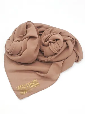 Saalima Mocha - Georgette Crepe Scarf