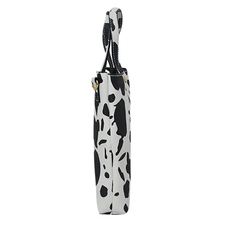 !SALE! Black Cow Faux Leather NGIL Bucket Handbag