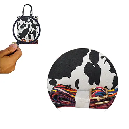 !SALE! Black Cow Faux Leather NGIL Bucket Handbag