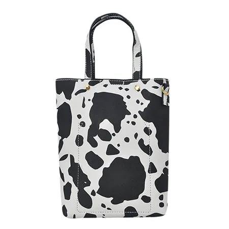 !SALE! Black Cow Faux Leather NGIL Bucket Handbag