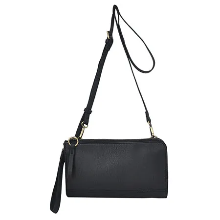 !SALE! Black Faux Leather NGIL Crossbody/Wristlet