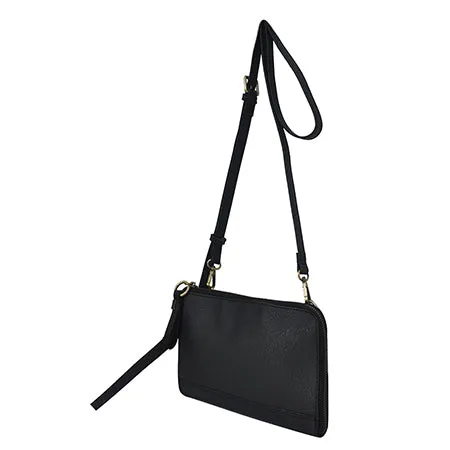 !SALE! Black Faux Leather NGIL Crossbody/Wristlet