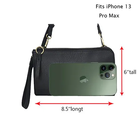 !SALE! Black Faux Leather NGIL Crossbody/Wristlet