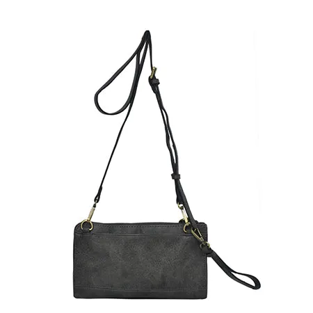 !SALE! Dark Gray Faux Leather NGIL Crossbody/Wristlet