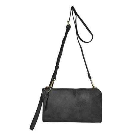 !SALE! Dark Gray Faux Leather NGIL Crossbody/Wristlet