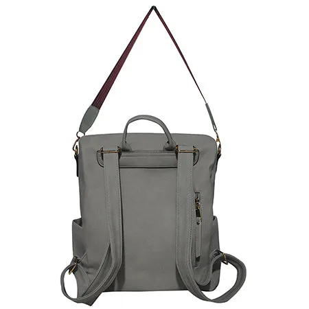!SALE! Gray Faux Leather NGIL Shoulder Backpack