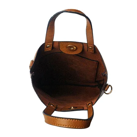 !SALE! Light Brown Faux Leather NGIL Bucket Handbag