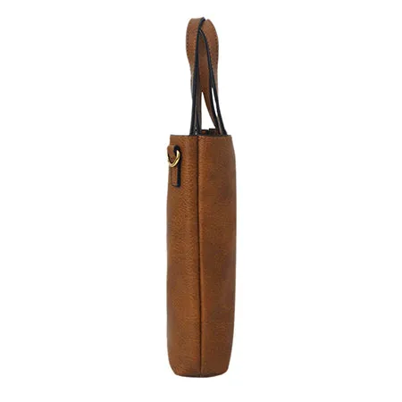 !SALE! Light Brown Faux Leather NGIL Bucket Handbag