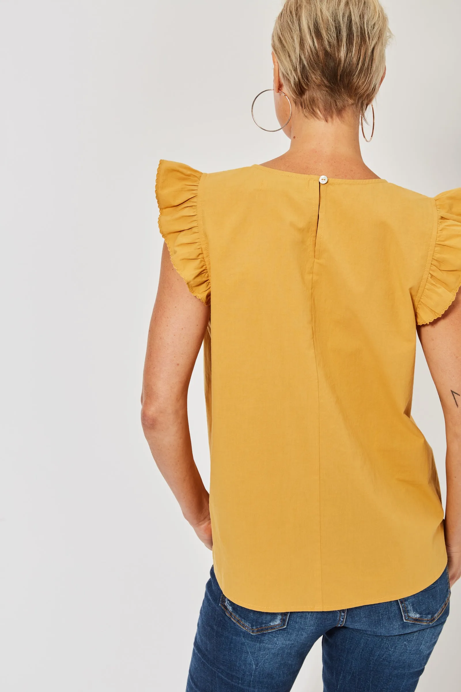 Salvador Frill Top Sunflower by Haven