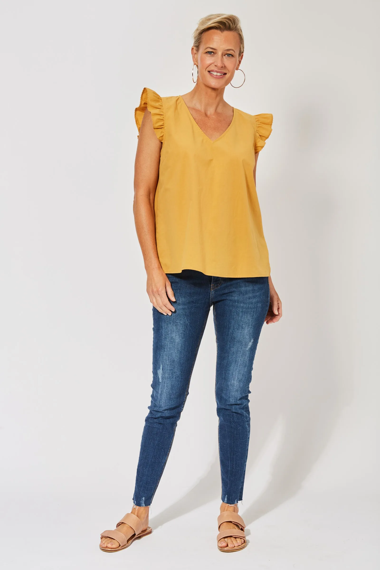 Salvador Frill Top Sunflower by Haven