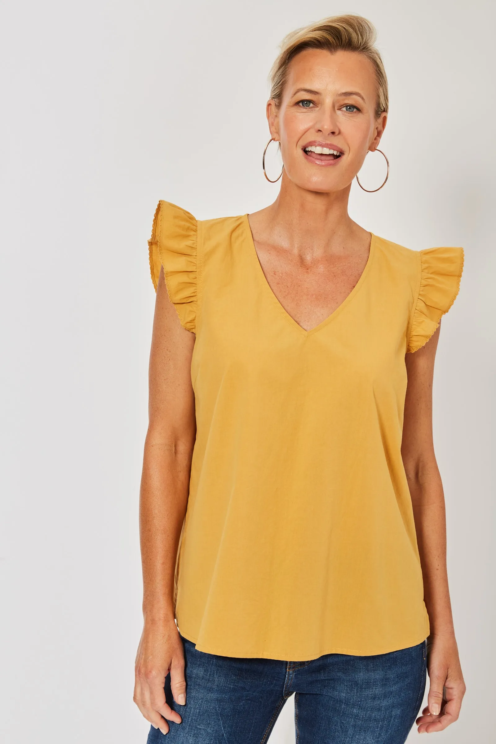 Salvador Frill Top Sunflower by Haven