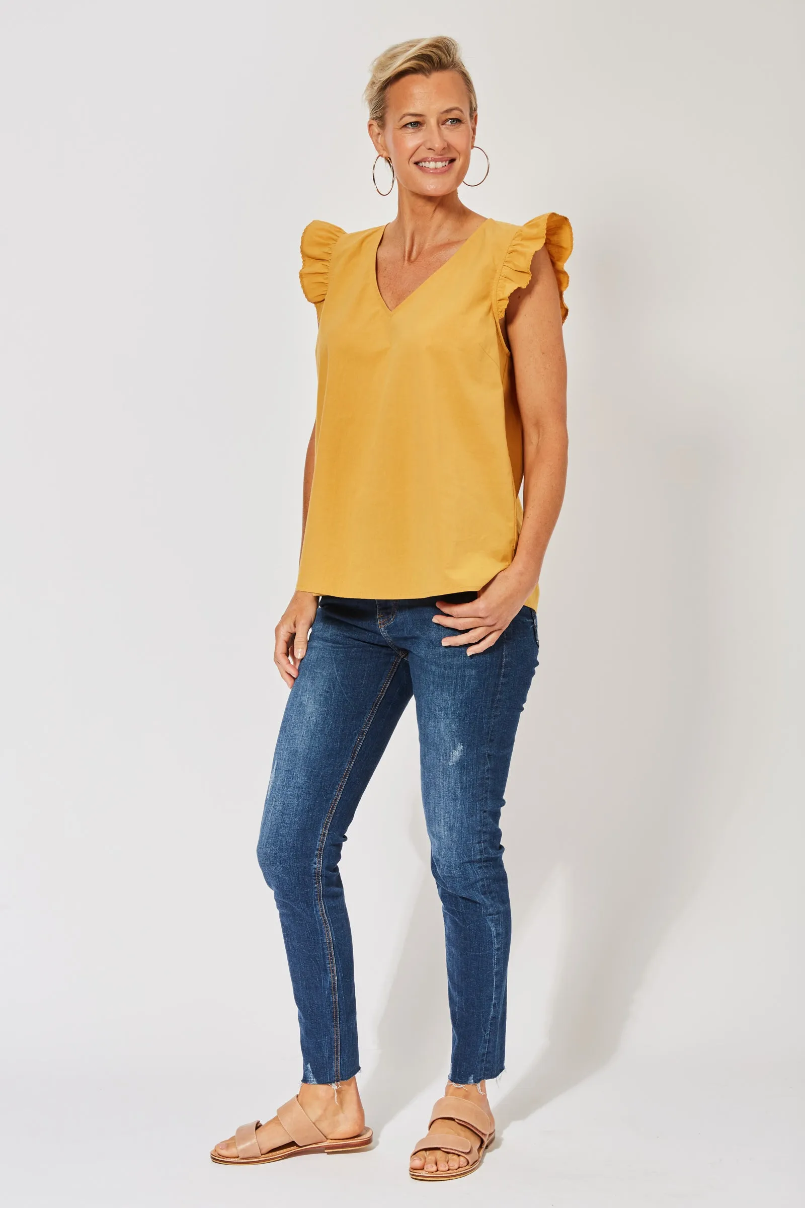 Salvador Frill Top Sunflower by Haven
