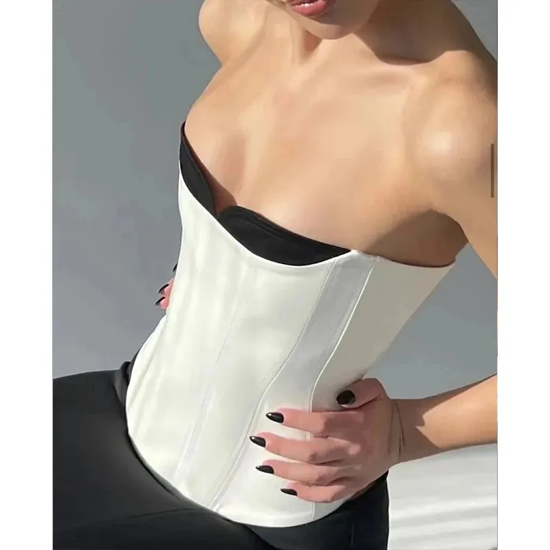 Sexy Bustier Top Women Elegant Lingerie Corset Summer Fashion Bustiers Tank Top Vintage Streetwear Woman Clothes