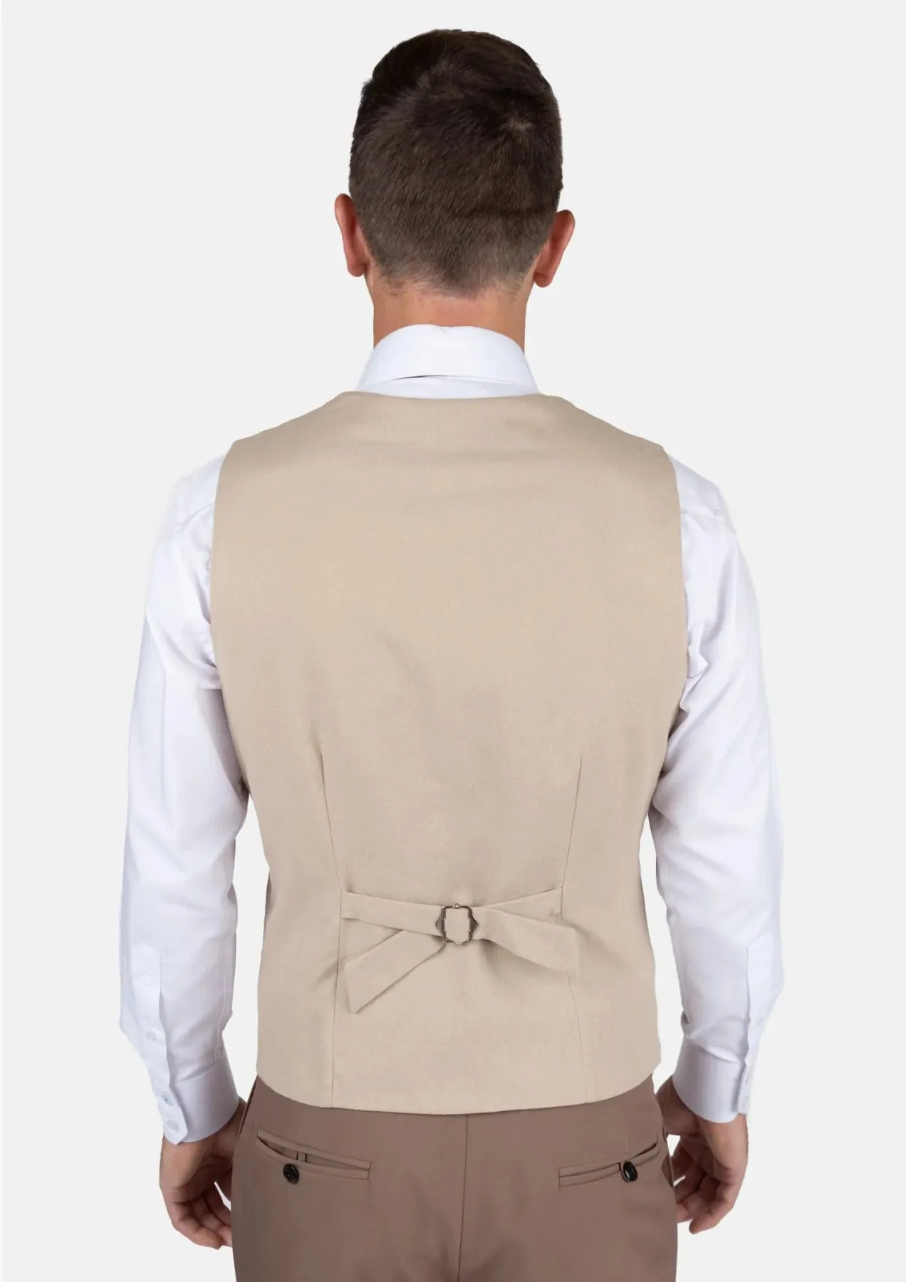 Simply Taupe Linen Blend Vest