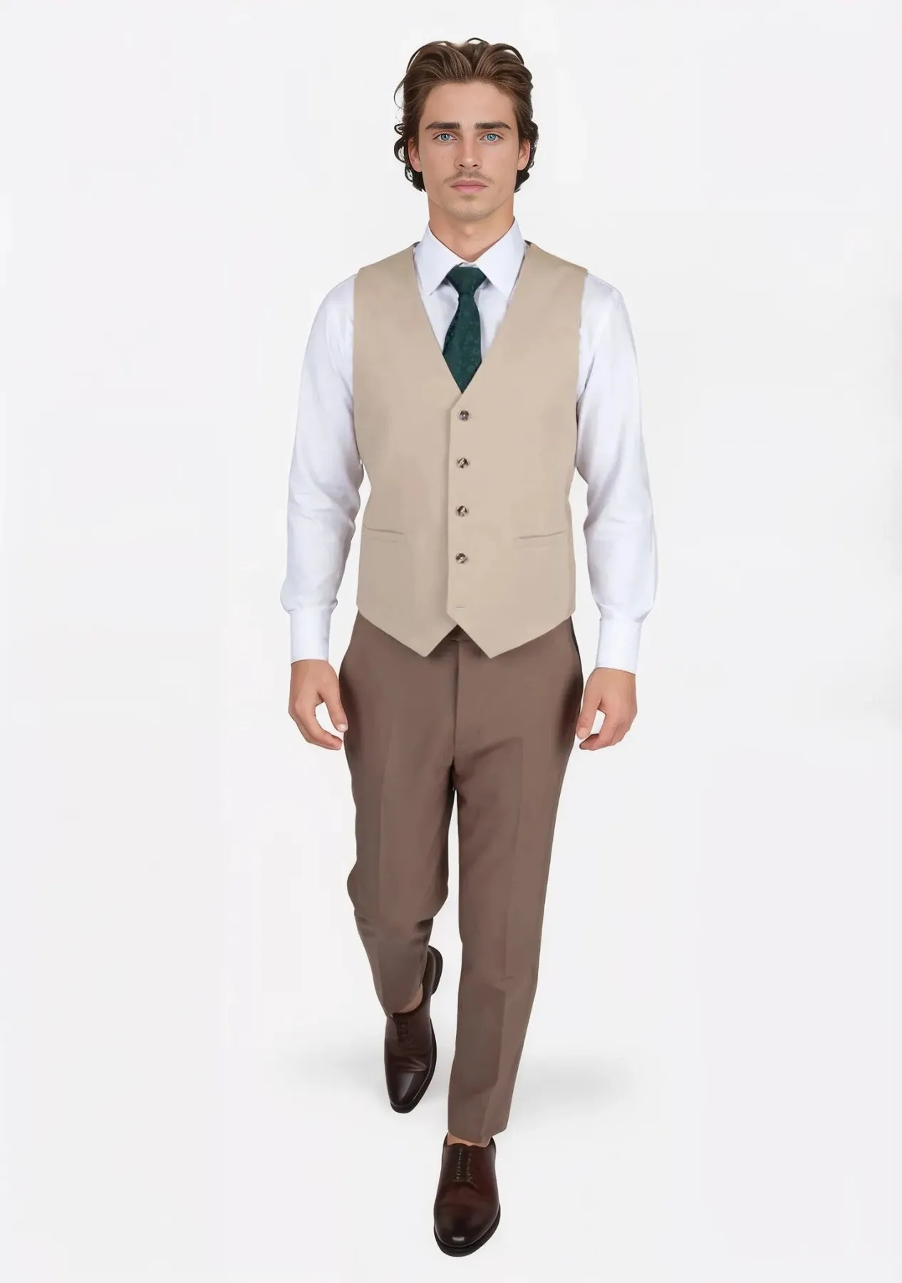 Simply Taupe Linen Blend Vest