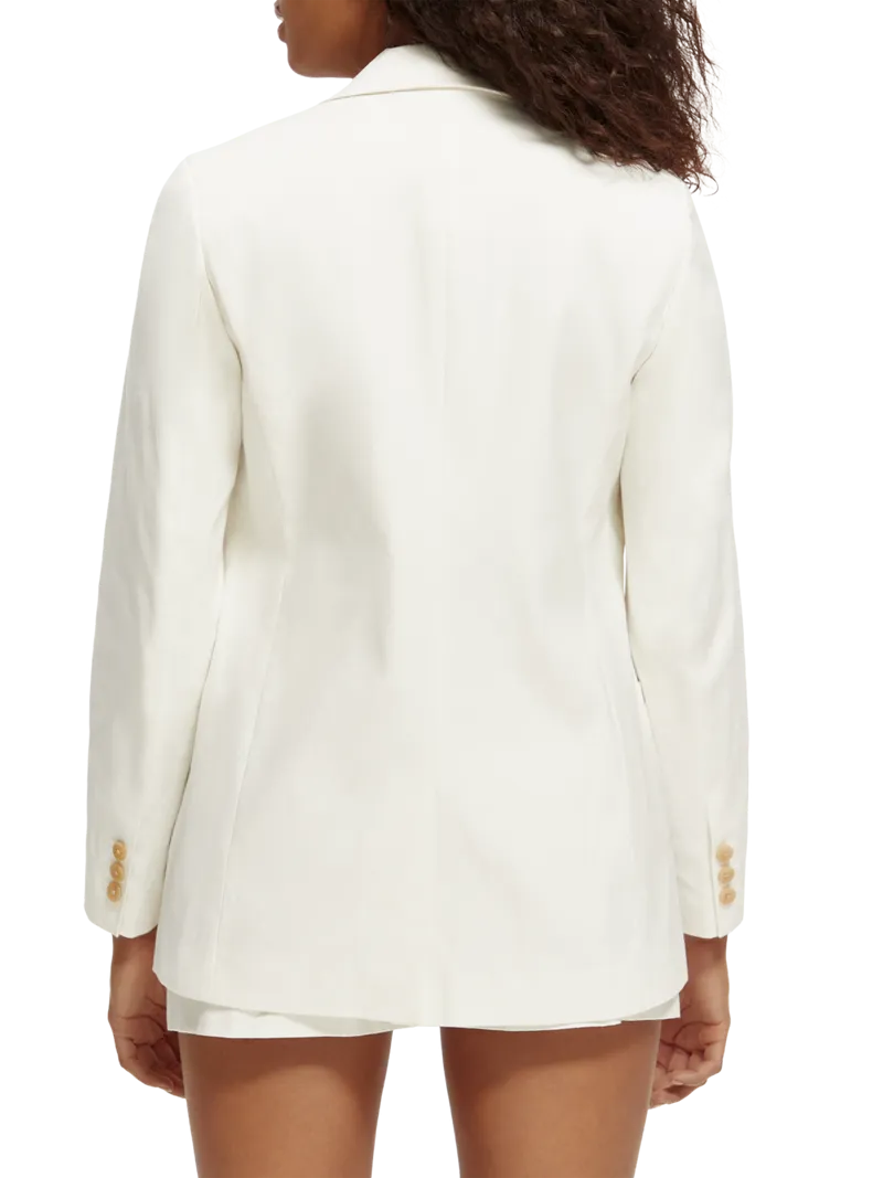 Single Breasted Blazer - White