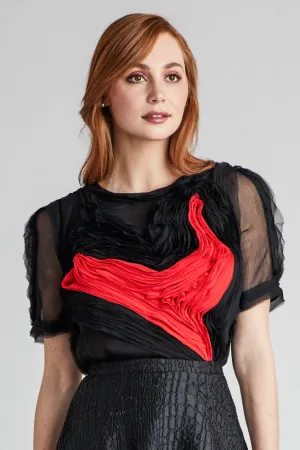 Size 2 Abstract Heart Blouse