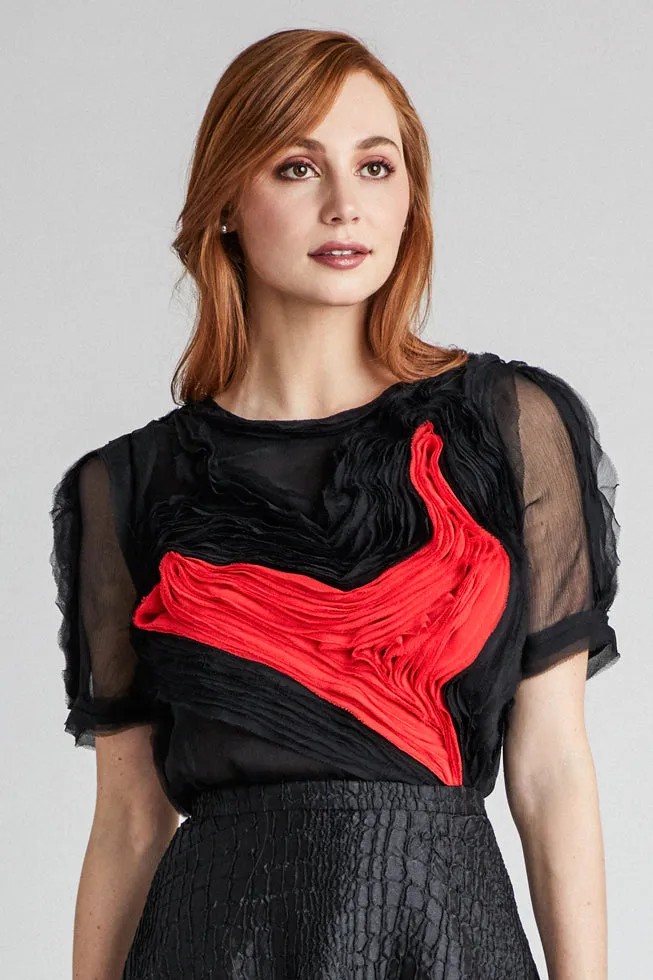 Size 2 Abstract Heart Blouse