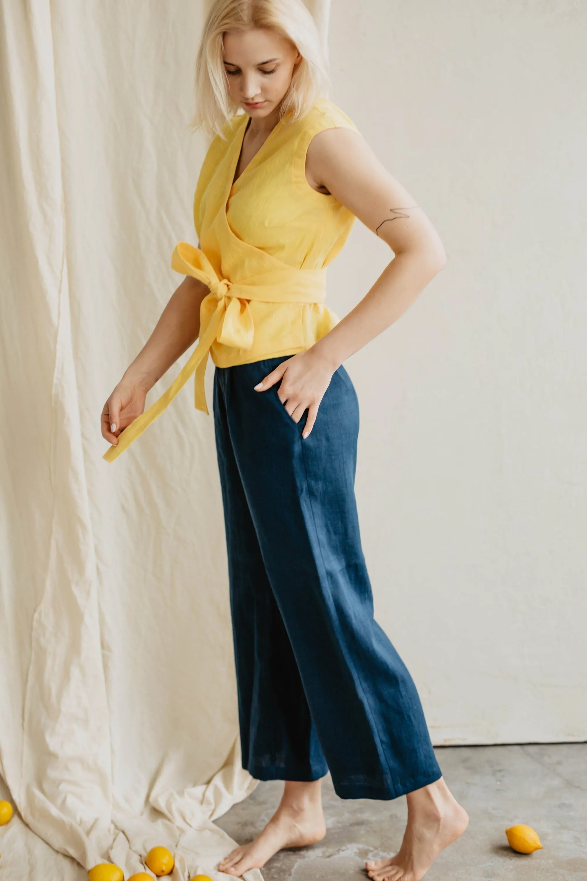 Smilte Women's Linen Top | Multiple Colours