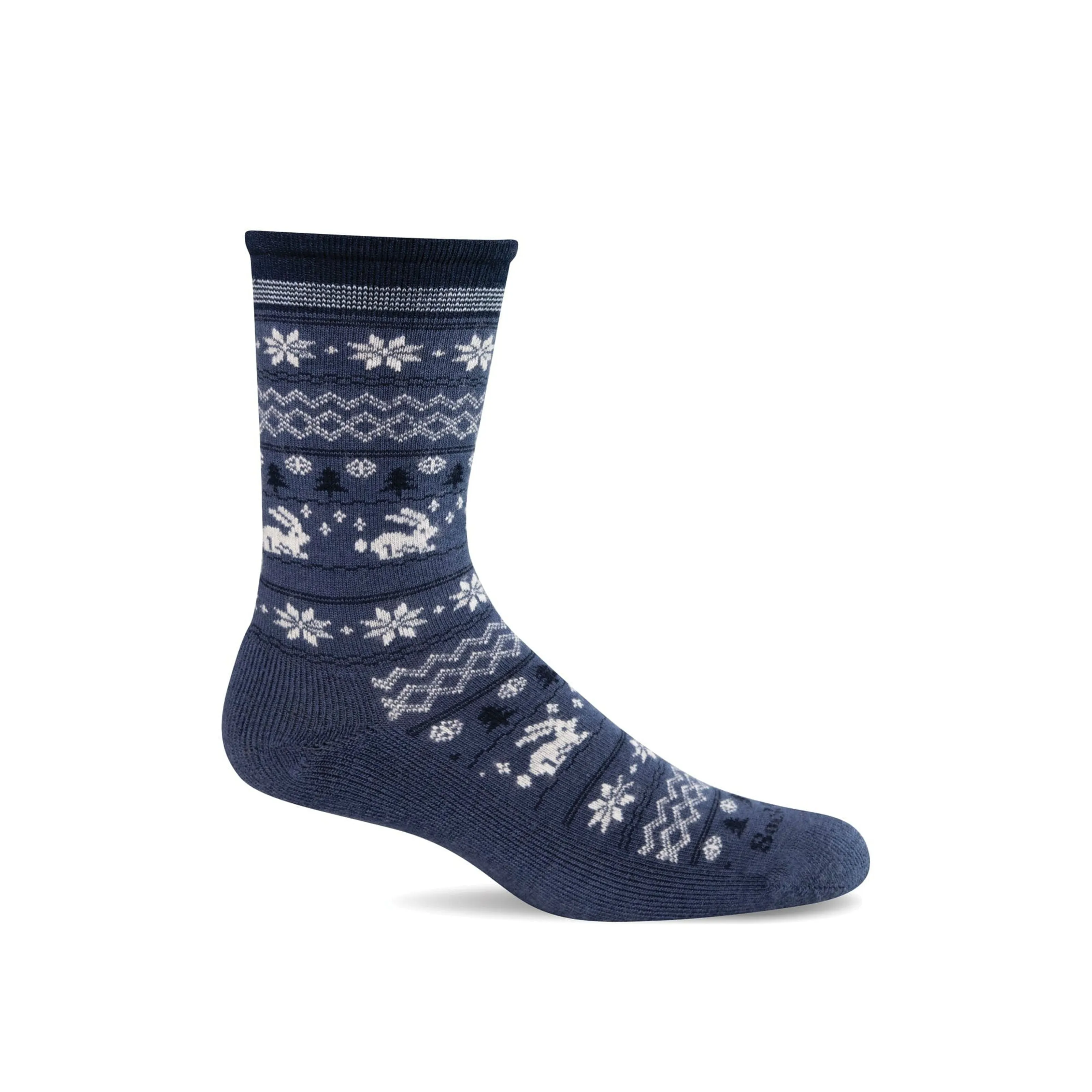 Sockwell Womens Folksy Fairisle Essential Comfort Crew Socks
