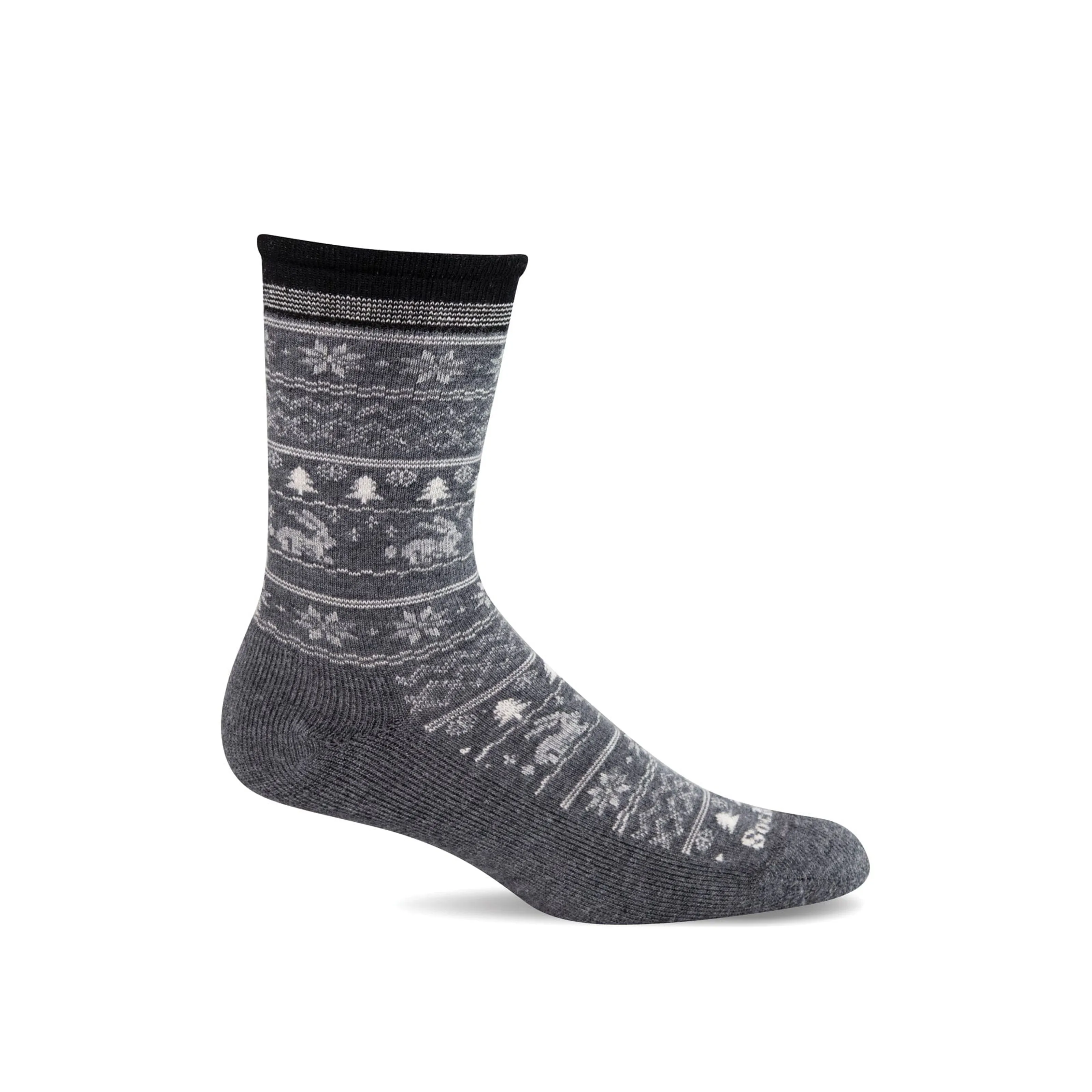 Sockwell Womens Folksy Fairisle Essential Comfort Crew Socks