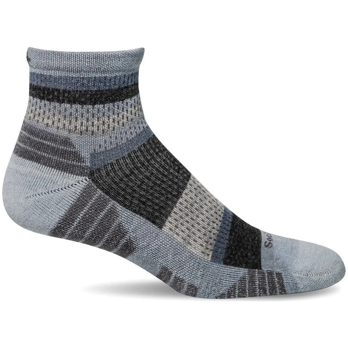 Sockwell Womens Journey Quarter Crew Moderate Compression Socks
