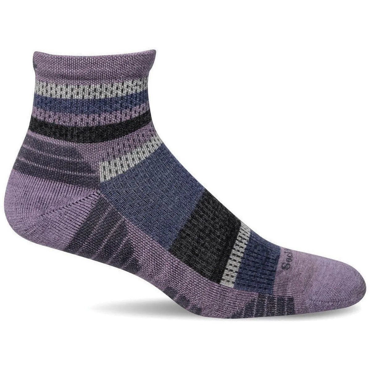 Sockwell Womens Journey Quarter Crew Moderate Compression Socks