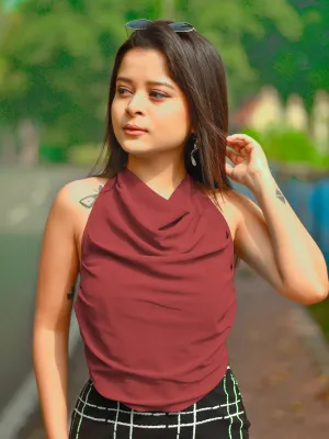 Solid Cowl Neck Top